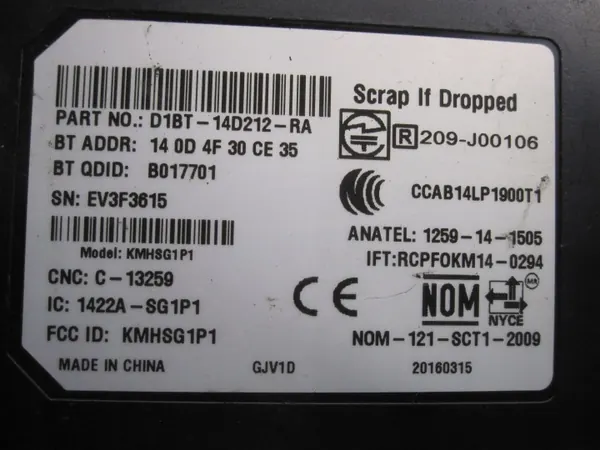 Module Bluetooth Ford D1BT-14D212-RA Occasion image 8