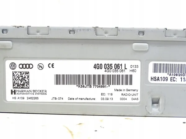 Audi A4 B8 A5 8T Radion Viritinmoduuli OEM 4G0035061L image 4