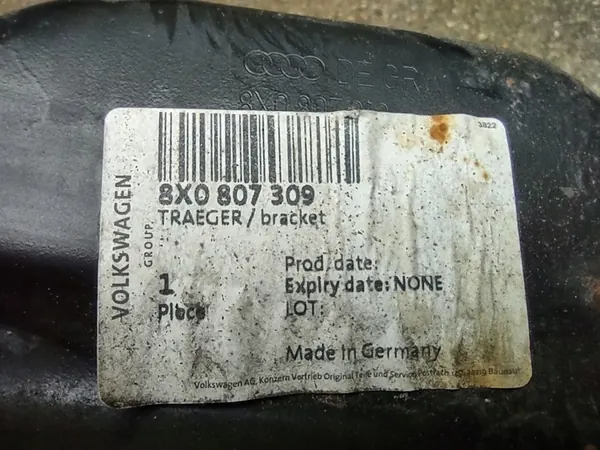 Trave paraurti posteriore Audi A1 2010-2018 OEM 8X0807309 image 3