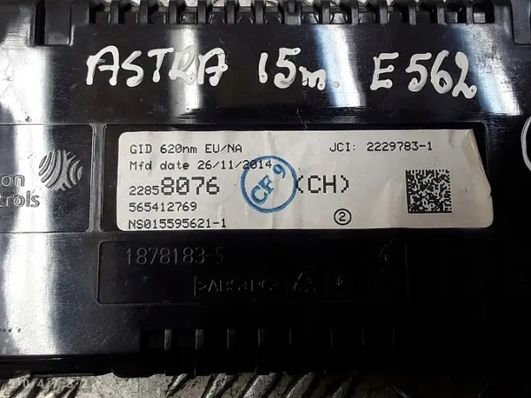 Opel Astra Display Bildschirm OEM 22858076 - Gebraucht image 4