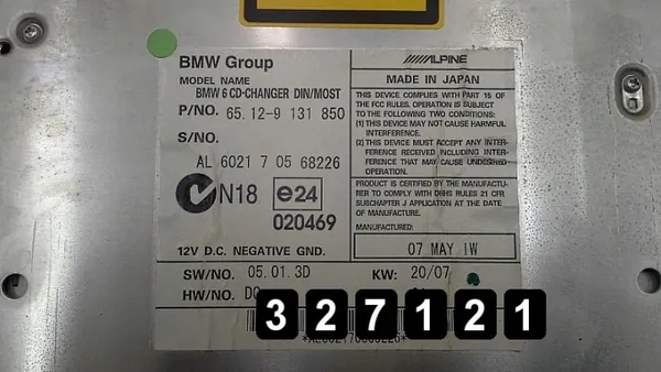 BMW CD-byttare OEM AM-327121 för 5-serien image 3