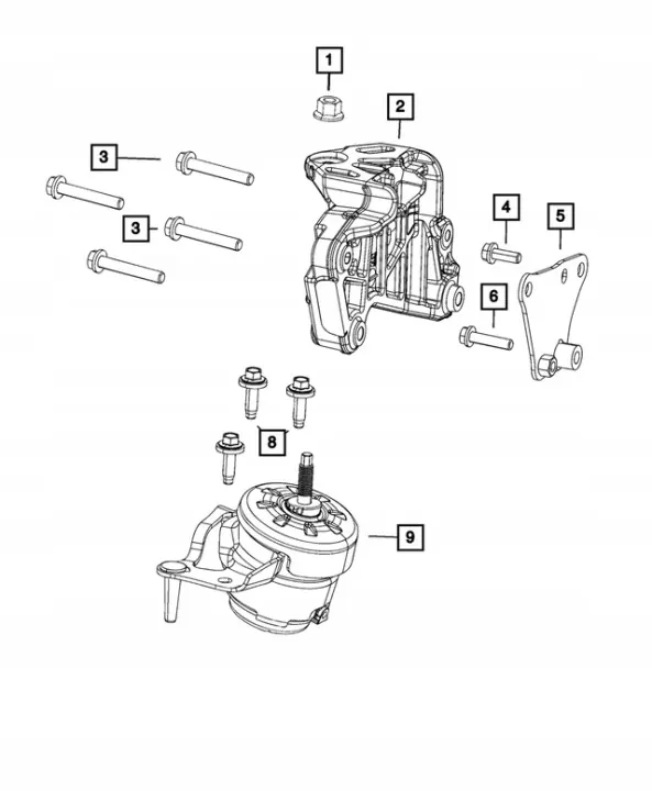 Motorlager Rechts OEM 68412216AA/AB für Wrangler JL image 4