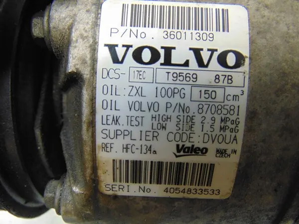 AC-kompressori Volvo V70 III 2.4 D5 36011309 image 9