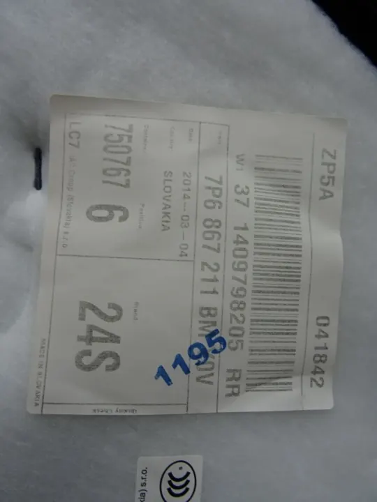 VW Touareg II 7P Panneau porte arrière gauche OEM 7P6867211BM image 3