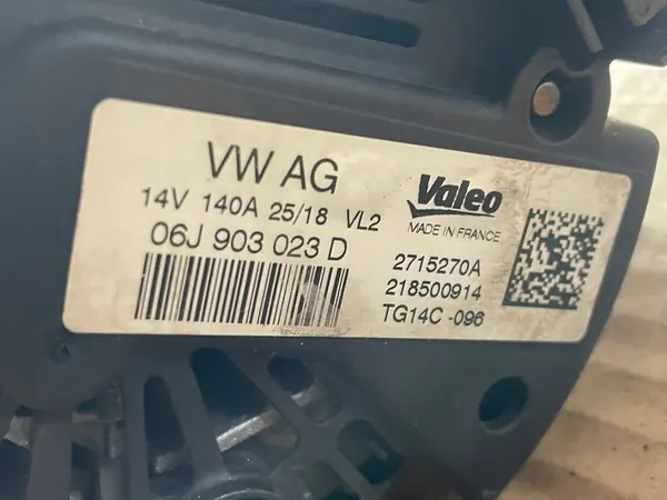 VW AUDI SKODA SEAT 2.0 TFSI Vaihtovirtageneraattori image 3
