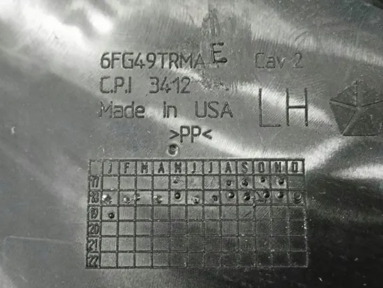 Airbag-Sitzabdeckung links OEM 6FG49TRMA Jeep Wrangler image 3