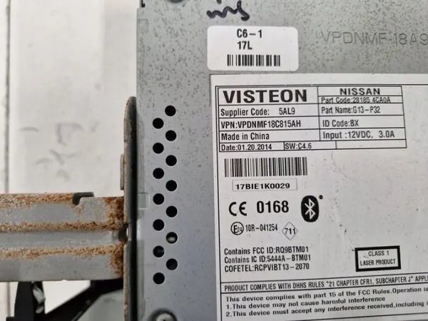 Radio Nissan Qashqai J11 OEM 281854ca0A image 6
