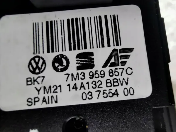 Volkswagen Sharan Raam Schakelaar 2001-2010 OEM 7M3959857C image 10