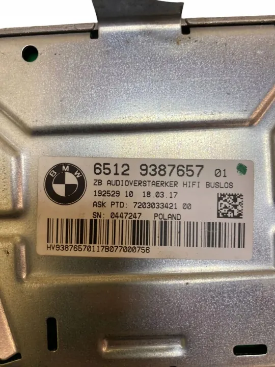 Förstärkare BMW 5 G30 OEM 9387657 - Begagnad image 9