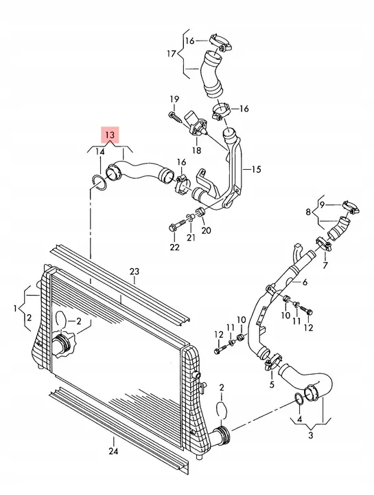 Manguera Intercooler VW GOLF VI AUDI A3 2.0 TDI 1K0145834T image 2