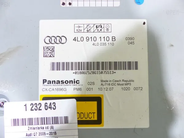 Changer CD Audi Q7 OEM 4L0910110B - Occasion image 4