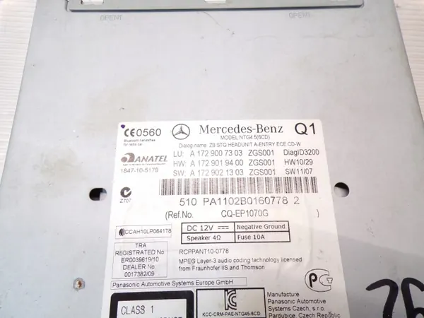 Mercedes COMAND Navigationsradio OEM 1729007303 image 4