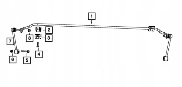 Barra stabilizzatrice Jeep Wrangler JL + Collegamenti image 4