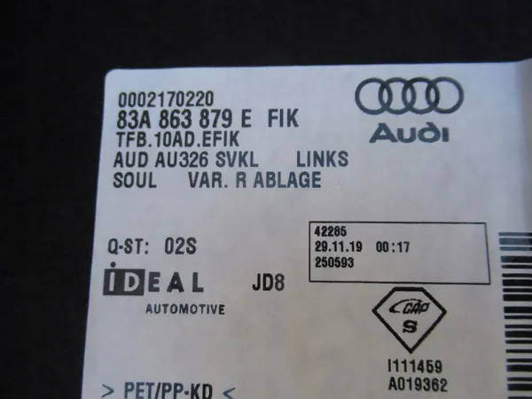 Audi Q3 83A F3 Garniture Coffre Gauche OEM 83A863879E image 5