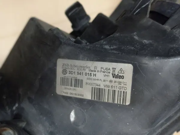 Vasen ajovalot VW Phaeton Xenon image 5