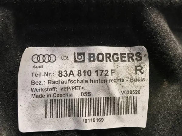 OEM 83A810172F Guardabarros Trasero Derecho Audi Q3 image 8