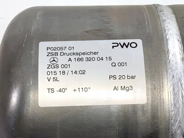 Mercedes GLE luftfjädring tank OEM A1663200415 image 3