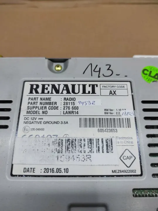 Rádio CD Navegação Renault OEM 281159453R - Usado image 5