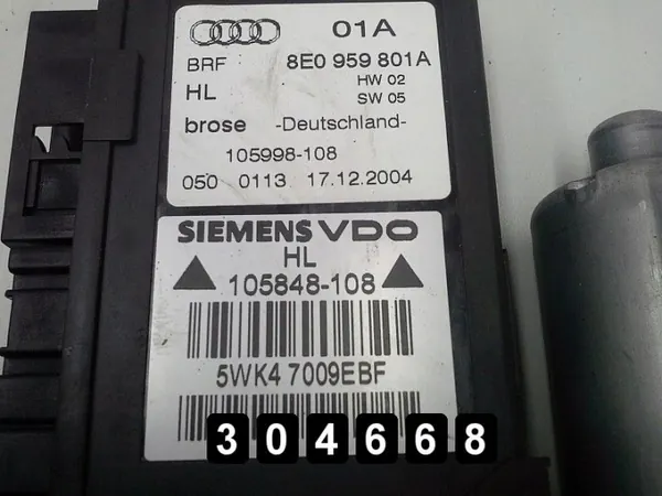 Regulador de ventana Audi A4 OEM AM-304668 Usado image 4