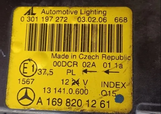 RECHTER XENONKOPLAMP MERCEDES A-KLASSE W169 image 4