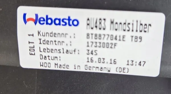 Audi A5 Sportback kattoluukku OEM 8T8877041E TB9 image 4