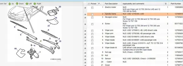 Etupyyhkijän moottorin mekanismi SAAB 9-3 II 12755304 image 6
