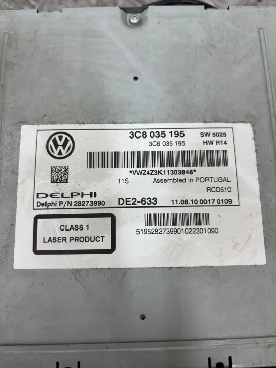 OEM 3C8035195 CD-radio för VW Scirocco - Begagnad image 5