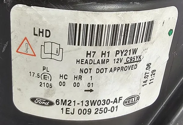 Vasen ajovalo Ford S-Max MK1 / Galaxy MK2 - 6M21-13W030-AF image 2