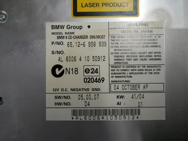 Changer CD BMW OEM 6956939 pour E60 E61 E63 E64 image 5