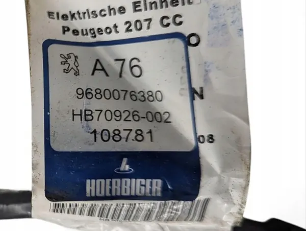 Pompe hydraulique toit Peugeot 207 CC 2009 image 6