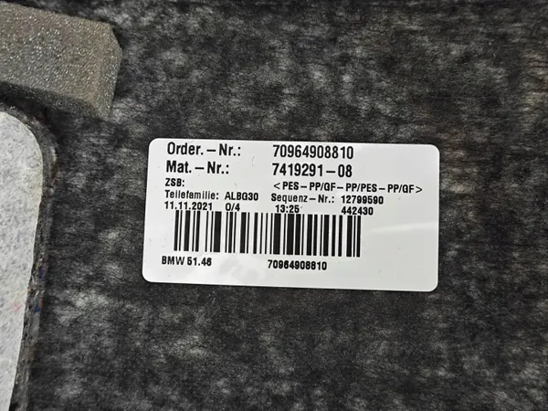 OEM 7419291 Kofferbakplank voor BMW G30 LCI Sedan image 5