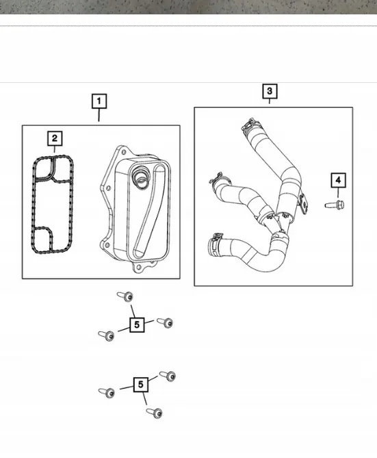 Moottoriöljynjäähdytin OEM 05048312AB Jeep Wrangler JL image 4