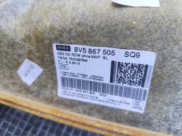 Teto Audi A3 8V5 8V 13-20 Sedan OEM 8V5867505 image 9