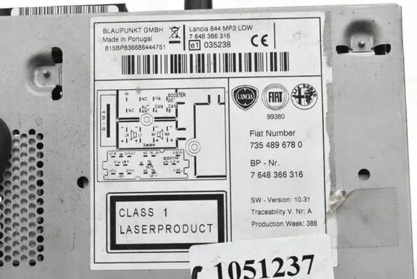 OEM 7354896780 CD-radio RDS Lancia Delta 3:lle image 6