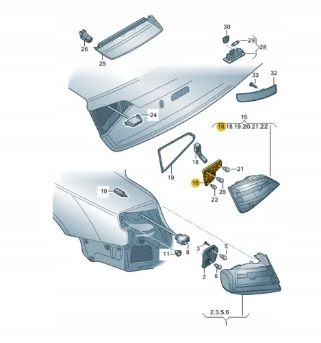 AUDI A4 B8 Sedan Right Tail Light Bulb Holder OEM image 6