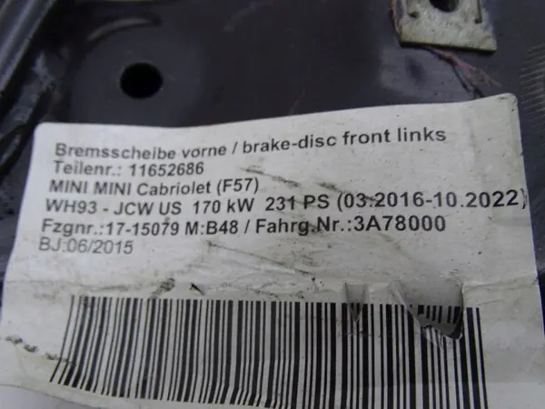 Cuna Delantera MINI F57 JCW OEM 079 - Usado image 4