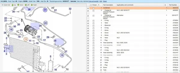 A/C Kondenseri SAAB 9-5 2.0L 1998 OEM 4945635 image 6