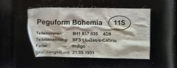 OEM 8H1857035 Matkustajan hansikaslokero Audi A4 B6 B7 Cabrio image 5