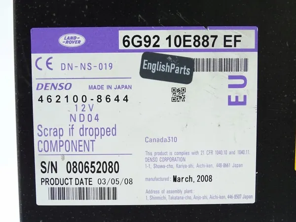 OEM 6G9210E887EF DVD-navigointisoitin Freelander 2:lle image 6