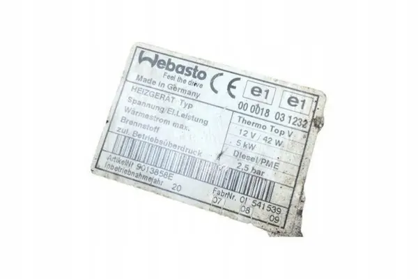 Webasto-lämmitin OEM 9013719C VW Passat B6 2.0L:lle image 5