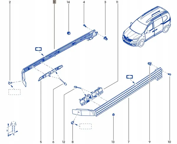 OEM 777465817R Cache Guide Porte Droit Renault Kangoo IV image 9