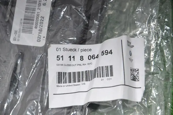 Luftkanalabdeckung vorne rechts BMW X3 G01 18-24 OEM 51118064594 image 4