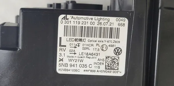 Farol dianteiro esquerdo Full LED VW Tiguan II 2020 5NB941035C image 7