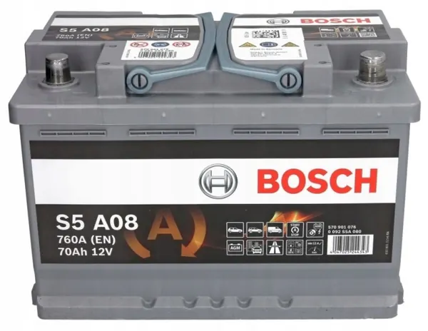 Bateria Bosch 12V 70Ah/760A AGM Start&Stop image 4
