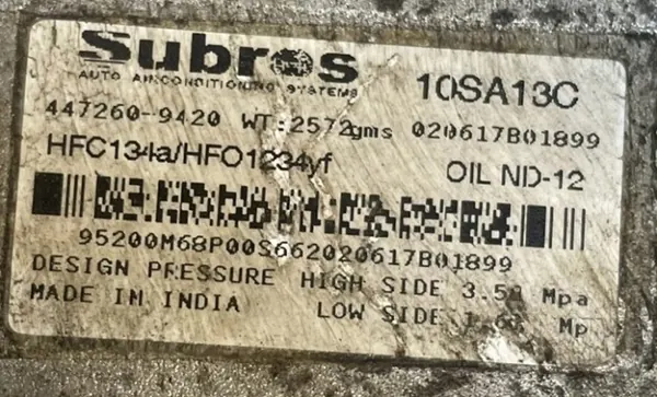 AC Compressor Suzuki Baleno II 447260-9420 image 4