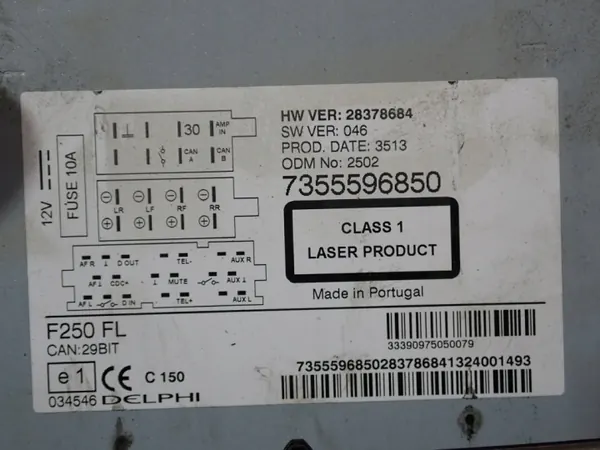 Citroen Radio CD OEM 7355596850 Jumper II:lle image 7