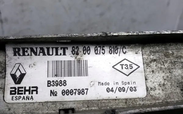 Radiador Intercooler RENAULT ESPACE IV 2.2L diesel OEM 160101403F image 2