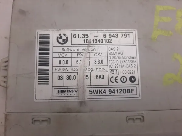 Módulo EWS OEM 6943791 para BMW E90 318i N46B20B image 3