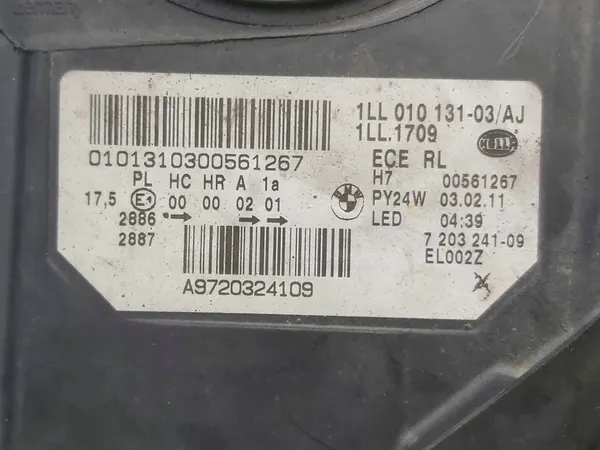 Farol dianteiro esquerdo H7 BMW F10 F11 pré-facelift image 5