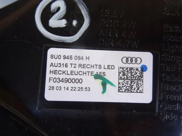 AUDI Q3 8U 11-14 Lámpara LED Trasera Derecha 8U0945094H image 8
